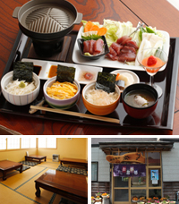 広〆（ひろしめ）の深浦マグロステーキ丼、内観、外観